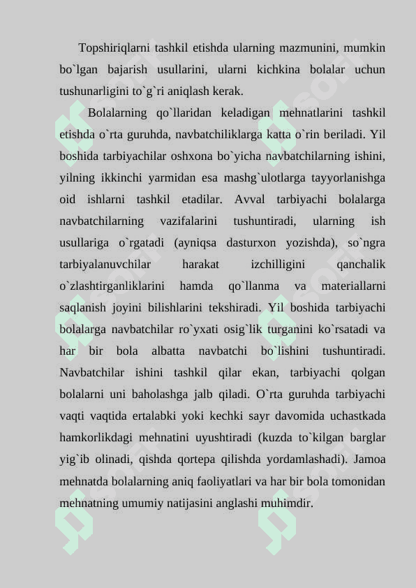 Tayyorlov guruxida kunning ikkinchi yarmida bolalar hayoti va faoliyatini tashkil etish 7
