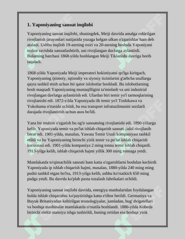 YAPONIYA IQTISODIY RIVOJLANISH TAJRIBASI 3