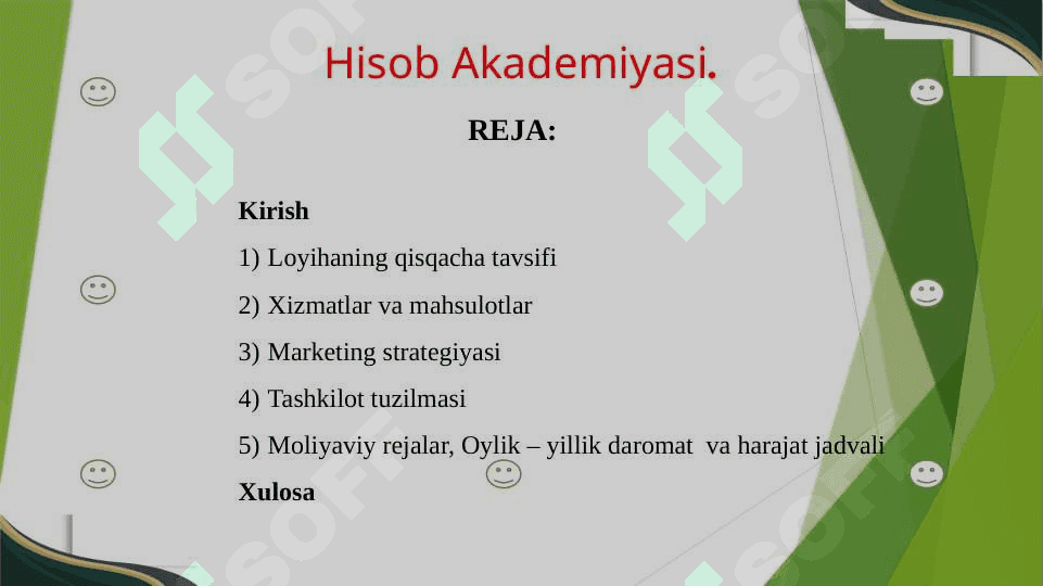 Tadbirkorlik foalyatlarini  tashkil etish buxgalteriya markazi misolida 2