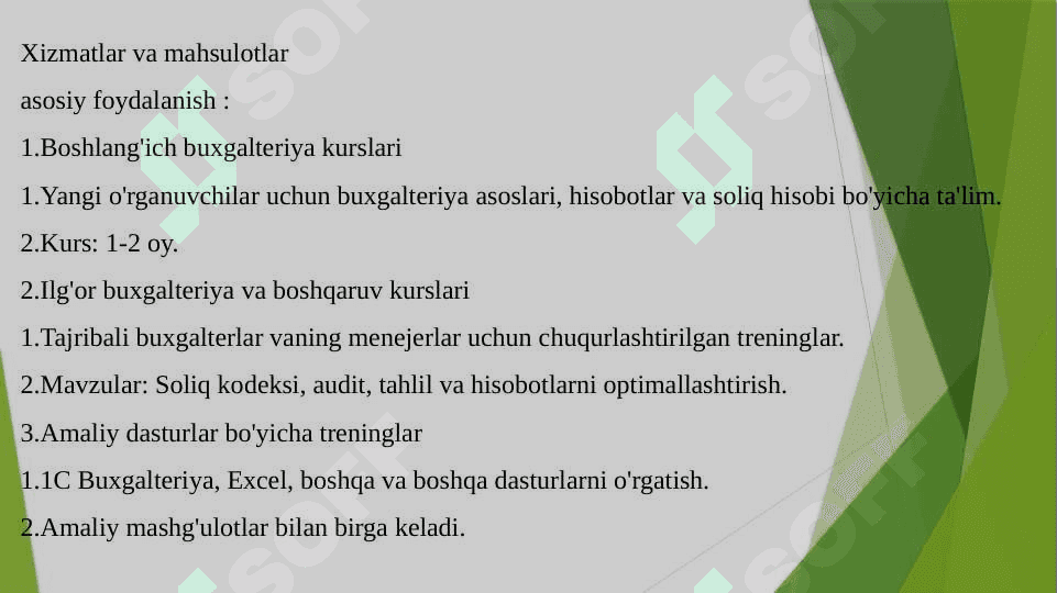 Tadbirkorlik foalyatlarini  tashkil etish buxgalteriya markazi misolida 5