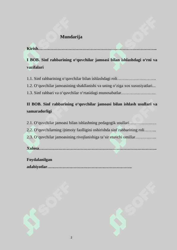 Sinf rahbarining o‘quvchilar jamoasi bilan ishlash usullari 2