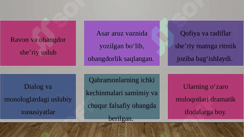 Xusrav va Shirin asarining uslubi, til xususiyatlari 5