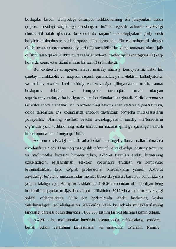 Axborot havfsizligi tushunchasi 3