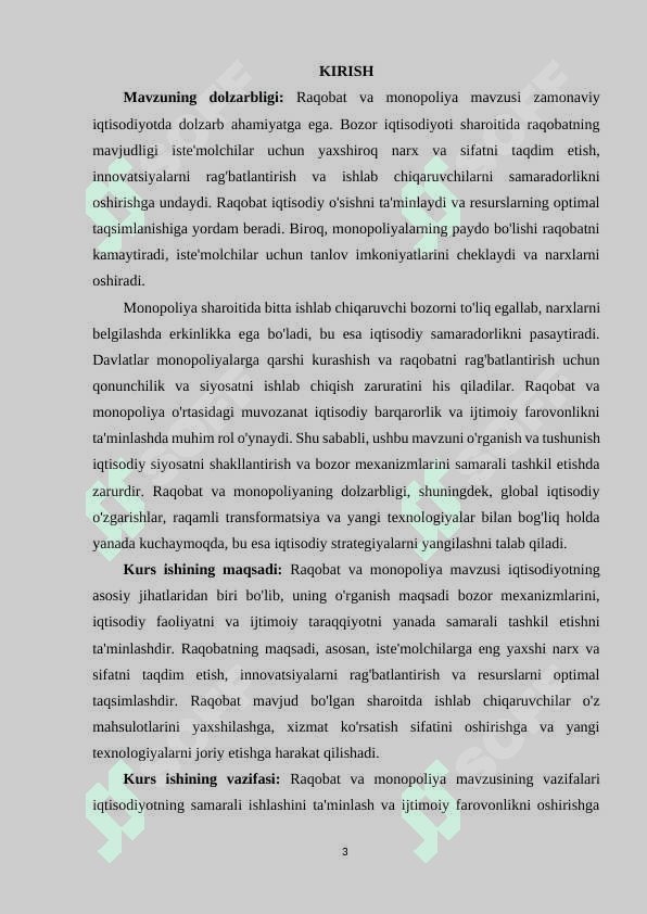 RAQOBAT VA MONOPOLIYA 2