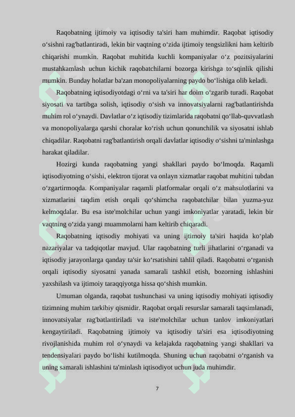 RAQOBAT VA MONOPOLIYA 6