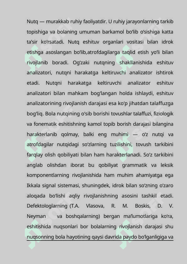 Eshitishda nuqsoni bòlgan bo’lgan bolalar tasnifi 2