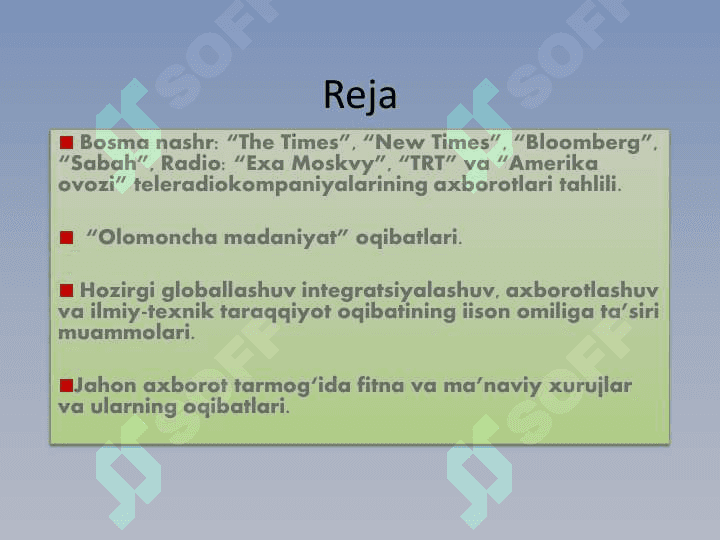 XORIJIY OMMAVIY AXBOROT VOSITALARINING MEDIA MAKONDAGI O‘RNI 2