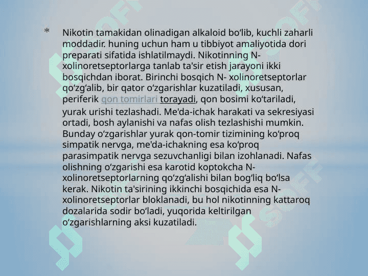 N-xolinoretseptorga taʼsir qiluvchi moddalar 5