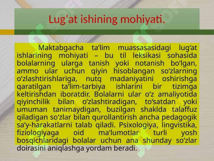 LUG’AT ISHINING VAZIFALARI VA  MAZMUNI. LUG’AT ISHINING ASOSIY USULLARI 3