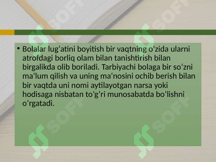 LUG’AT ISHINING VAZIFALARI VA  MAZMUNI. LUG’AT ISHINING ASOSIY USULLARI 4