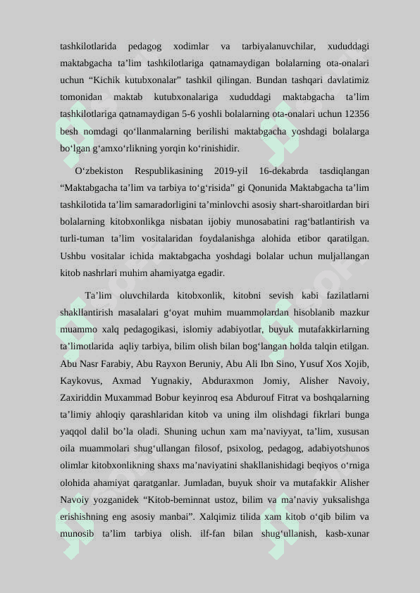 MAKTABGACHA TA’LIMDA BOLALAR KITOBXONLIGINI SHAKLLANTIRISHNING PEDAGOGIK SHART-SHAROITLARI 6
