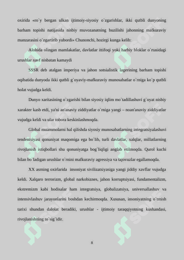 Mafkuraviy jarayonlarning globallashuvining ijtimoiy va salbiy jihatlari 8