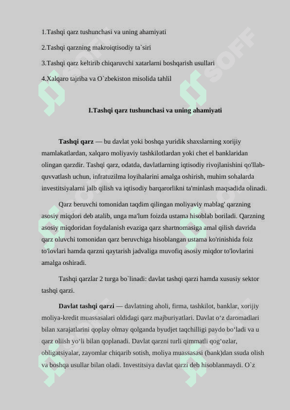 Tashqi qarz va uning makro-fiskal xatarlari 2