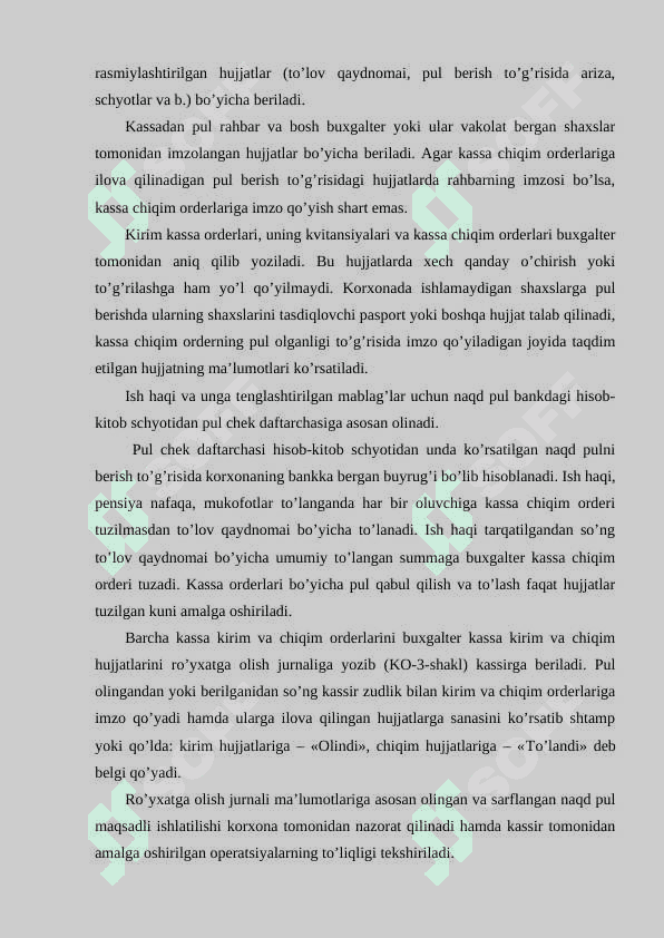 Bankdagi maxsus schyotlardagi pul mablaglari hisobi 5