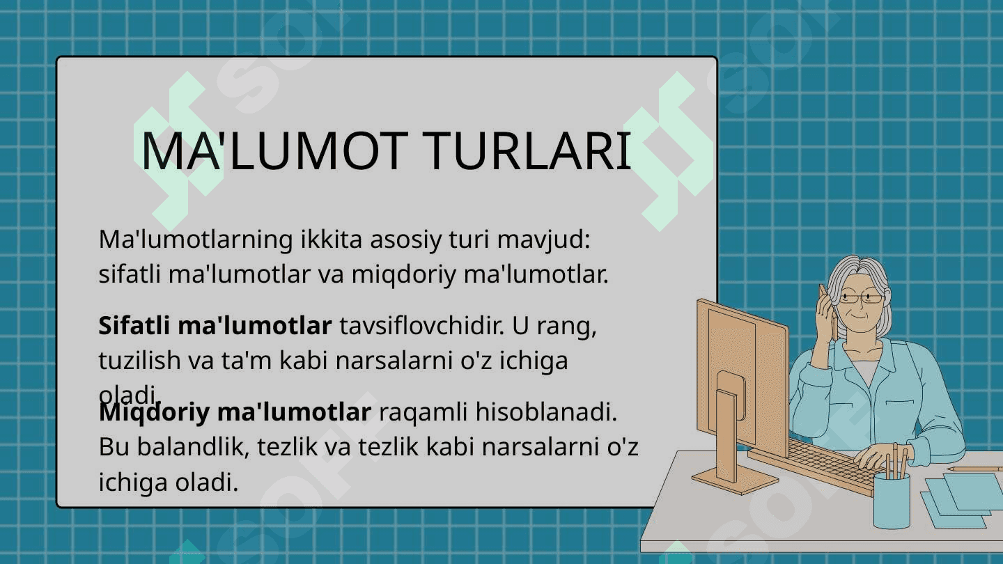 MA'LUMOTLAR TO'PLASH VA TAHLIL QILISH 2
