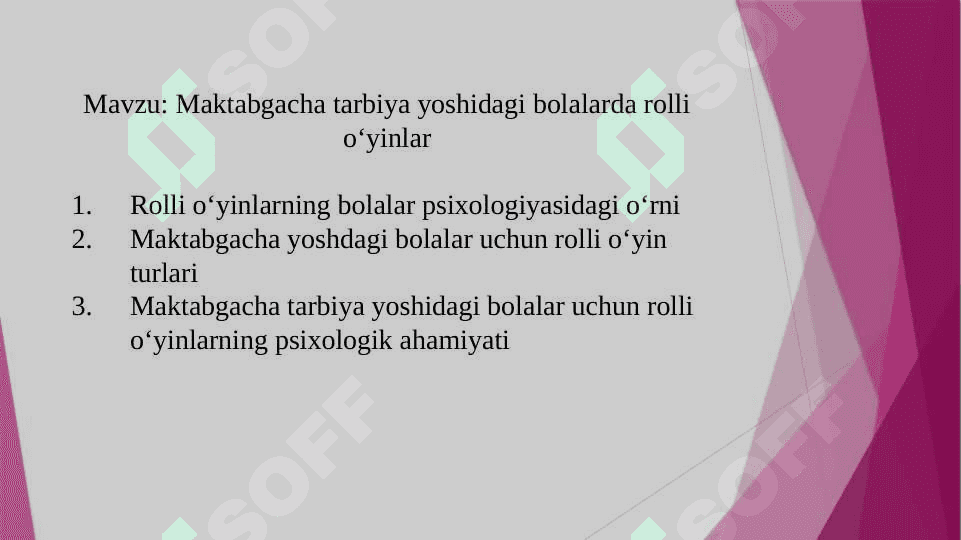 Maktabgacha tarbiya yoshidagi bolalarda rolli o‘yinlar 2