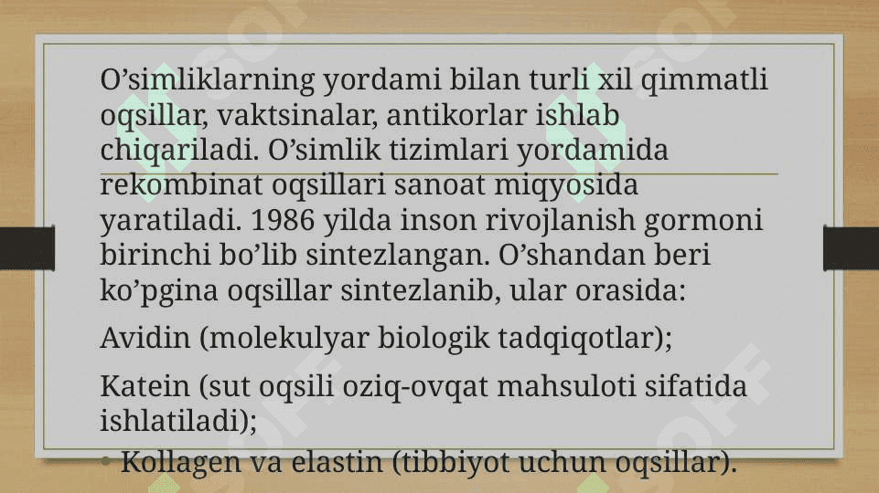 : Transgen oʻsimlik va hayvonlarni yaratish va Ulardan foydalanishning etik jihatlari.Inson genomi. Genomika va genom tibbiyotining istiqbollari 6