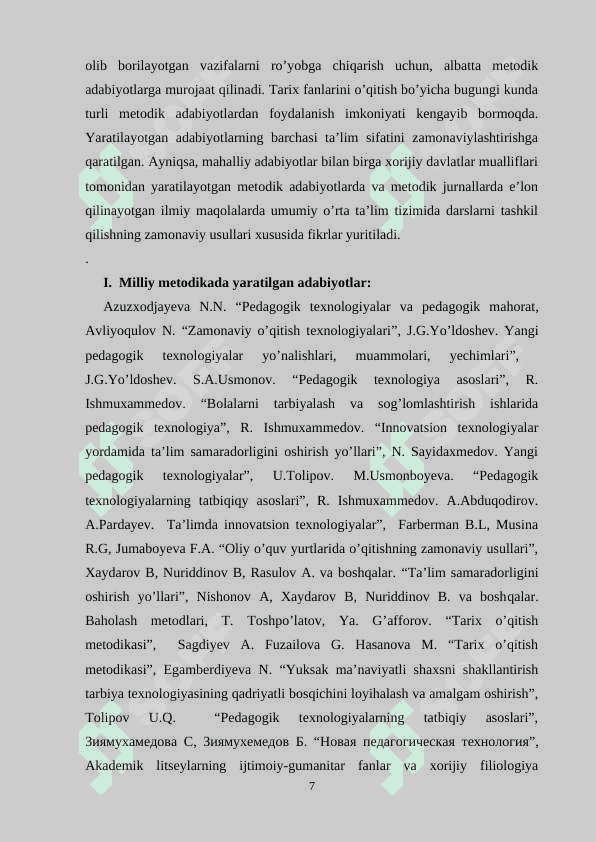 Umumta’lim maktablarining  IX – sinf O’zbekiston  tarixi darslarini tashkil etishda innovatsion texnologiyalardan foydalanish 7