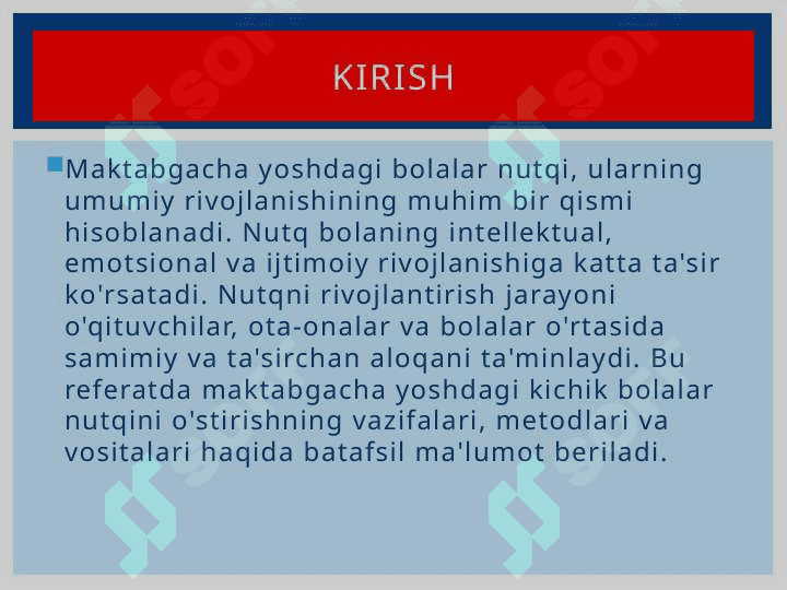 Maktabgacha yoshdagi kichik bolalar nutqini o'stirishning vazifalari, metodlari va vositalari 3