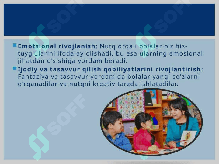 Maktabgacha yoshdagi kichik bolalar nutqini o'stirishning vazifalari, metodlari va vositalari 6