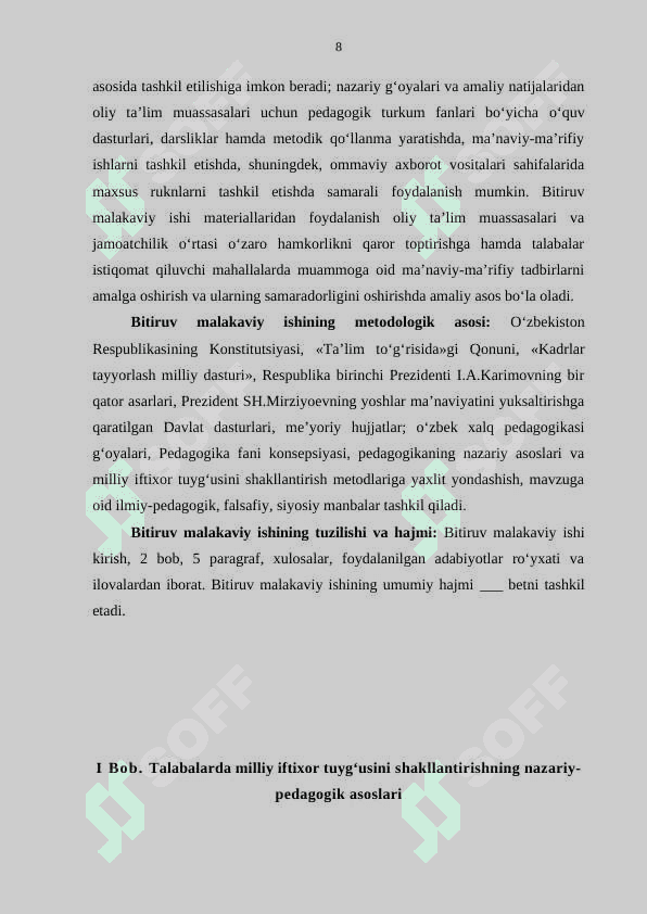 Talabalarda milliy iftixor tuyg‘usini shakllantirishning pedagogik asoslari 8