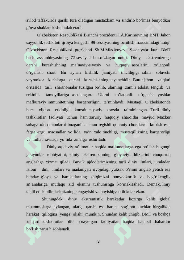 XALQARO TERRORIZM VA EKSTREMIZMGA QARSHI KURASHDA O’ZBEKISTONNING YETAKCHILIK ROLI 3