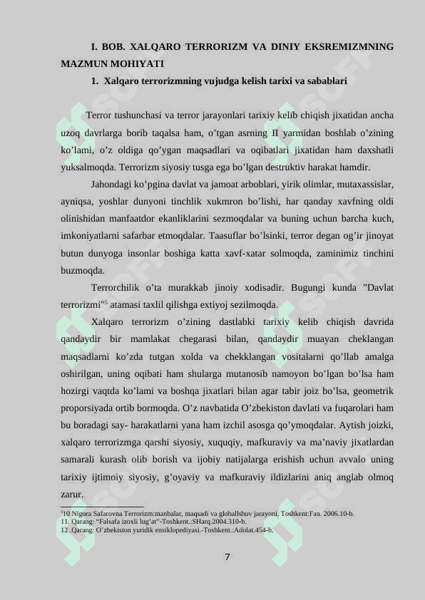 XALQARO TERRORIZM VA EKSTREMIZMGA QARSHI KURASHDA O’ZBEKISTONNING YETAKCHILIK ROLI 7
