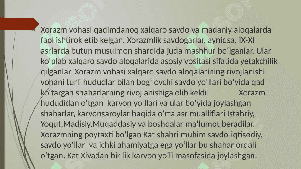Xorazmning o’rta  asr  shaharlari 3