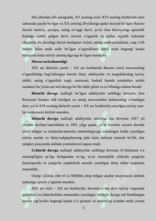 XIX asr oxiri - XX asr boshlarida Buxoro amirligining  ijtimoiy-siyosiy tuzumi va davlat boshqaruvi 5
