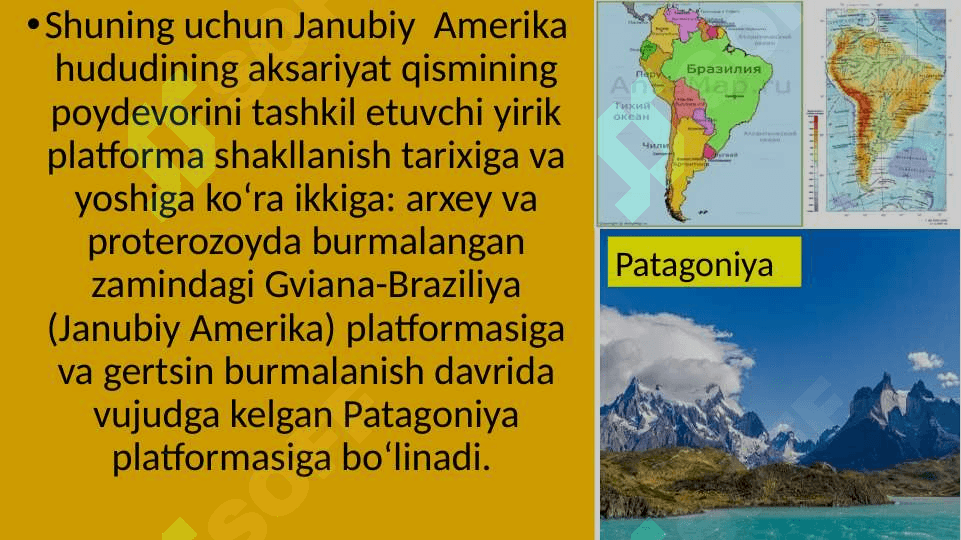 Janubiy Amerika gealogik kartasini ishlash 3