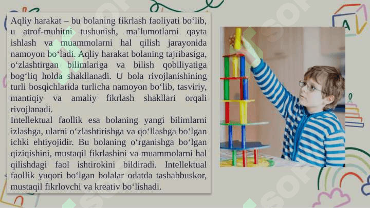 Aqliy harakat va intelektual faollokning egallanishi 5