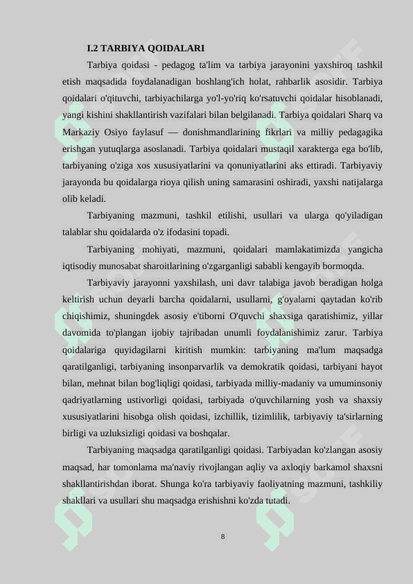 MAKTABGACHA YOSHDAGI BOLALARNI TARBIYALASHNING MAZMUN VA METODLARI 8