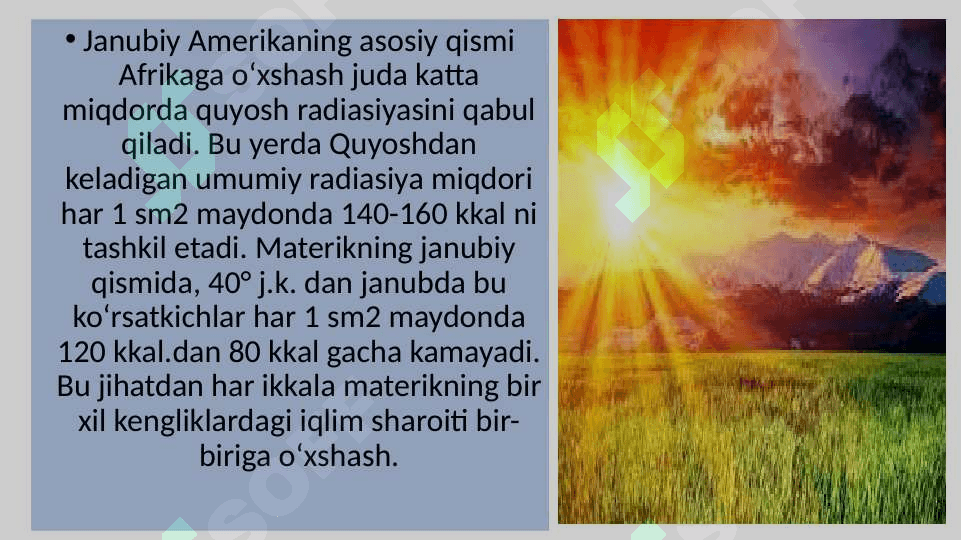 Janubiy Amerika iqlim diagrammasini ishlash 3