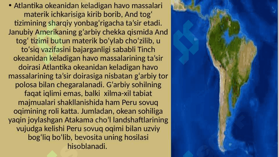 Janubiy Amerika iqlim diagrammasini ishlash 5