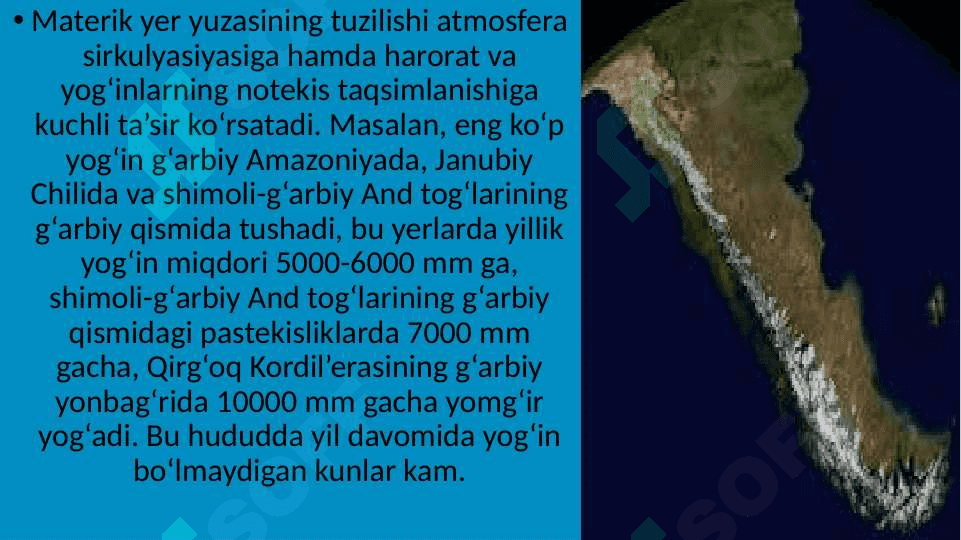 Janubiy Amerika iqlim diagrammasini ishlash 8