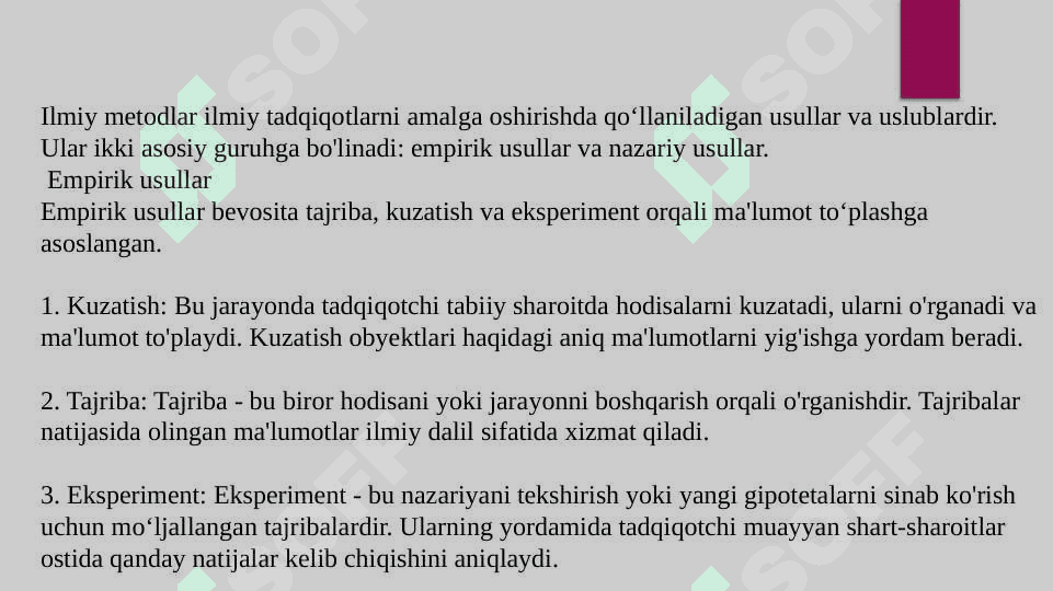 Ilmiy bilishning metodik asoslari 7