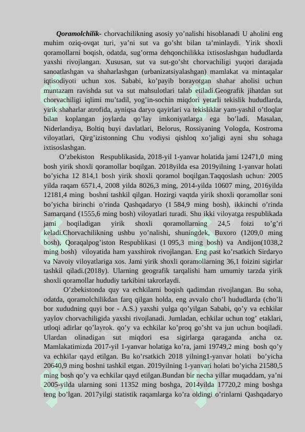 O‘zbekistonda chorvachilik tarmog’ning  joylanishi va rivojlanishi 2