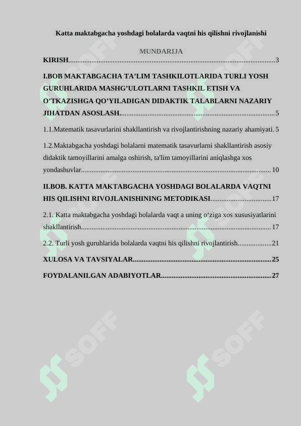 Katta maktabgacha yoshdagi bolalarda vaqtni his qilishni rivojlanishi 2