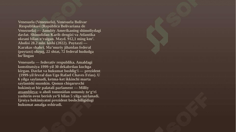 Venesuela Davlatining Sanoat Iqtisodiyoti Tahlili 2