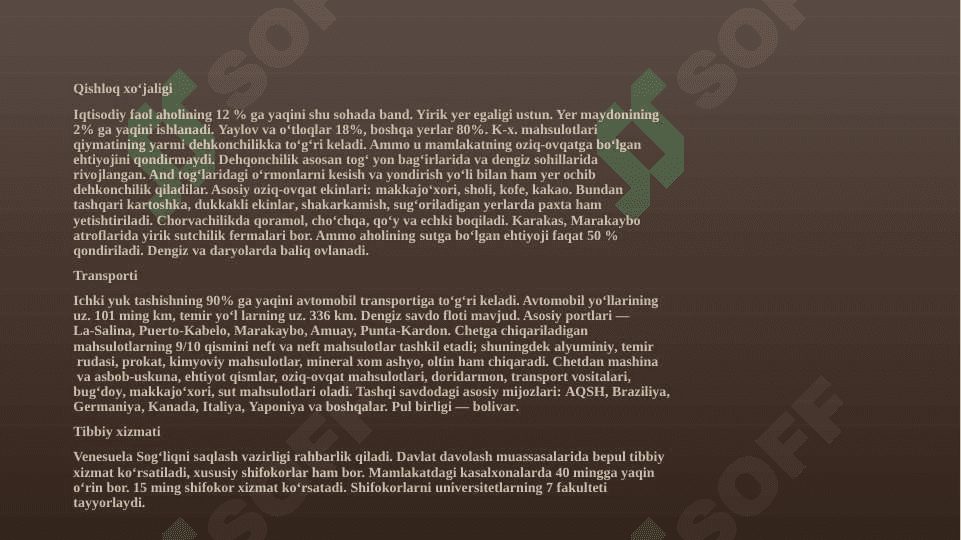 Venesuela Davlatining Sanoat Iqtisodiyoti Tahlili 4