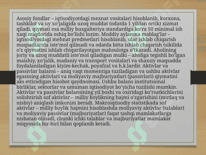 Bozor iqtisodiyoti sharoyitida milliy boylikni statistik o’rganishi 4