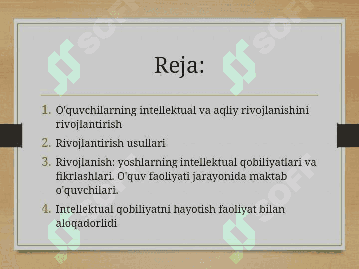 O‘quvchi intellektual imkoniyatlarini rivojlantirish usullari 2