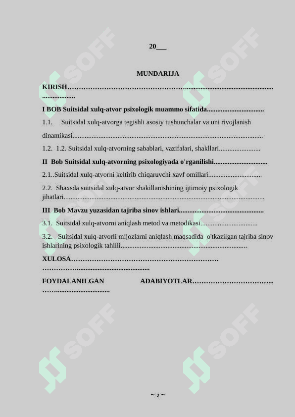 Suitsidal xulq-atvorli mijozlar bilan ishlash texnikasi 2