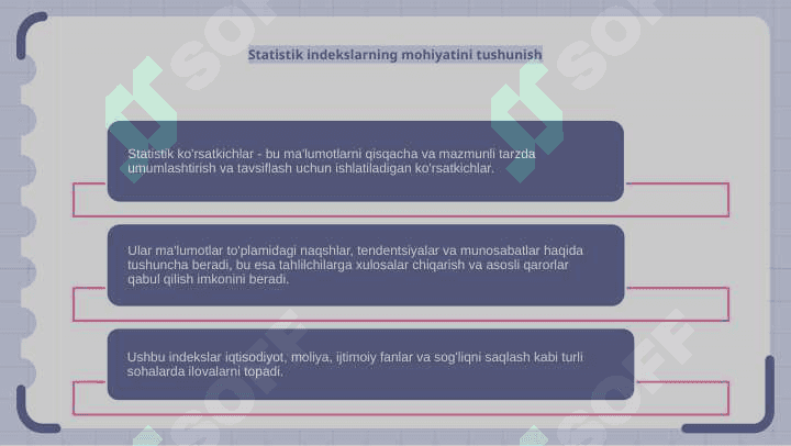 Statistika indekslarning mohiyat va qo'llash sohalari 4