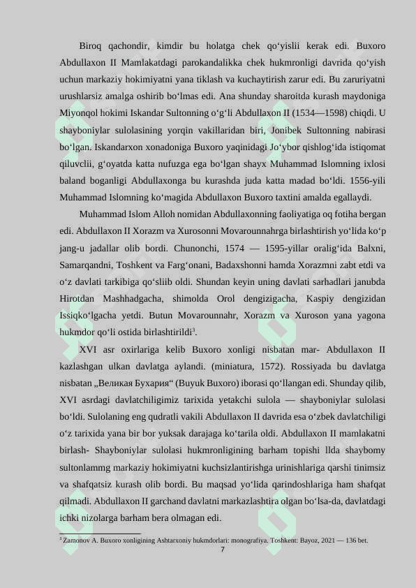 ASHTARXONIYLAR SULOLASI HOKIMIYATINING INQIROZGA YUZ TUTUSHI 7