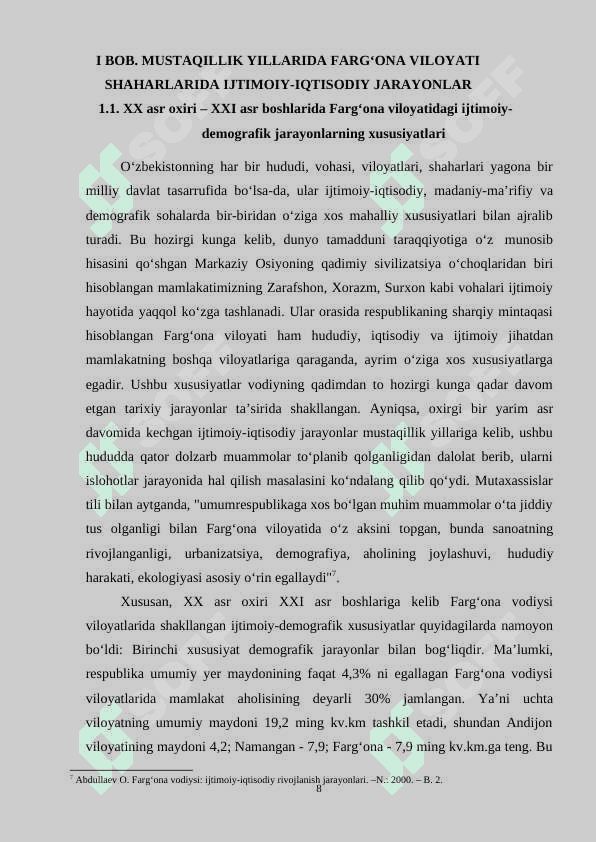 MUSTAQILLIK YILLARIDA FARG‘ONA VILOYATI TARIXI 7