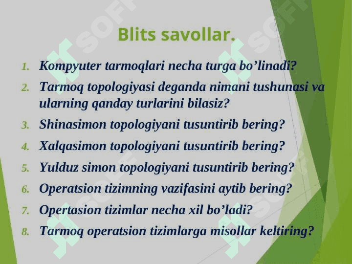 Enternet tarmoqlari. Virtual tarmoqlar. 2