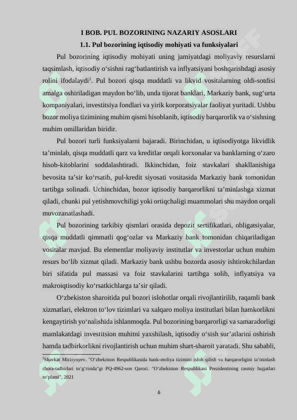 PUL BOZORINING IQTISODIY MOHIYATI 5