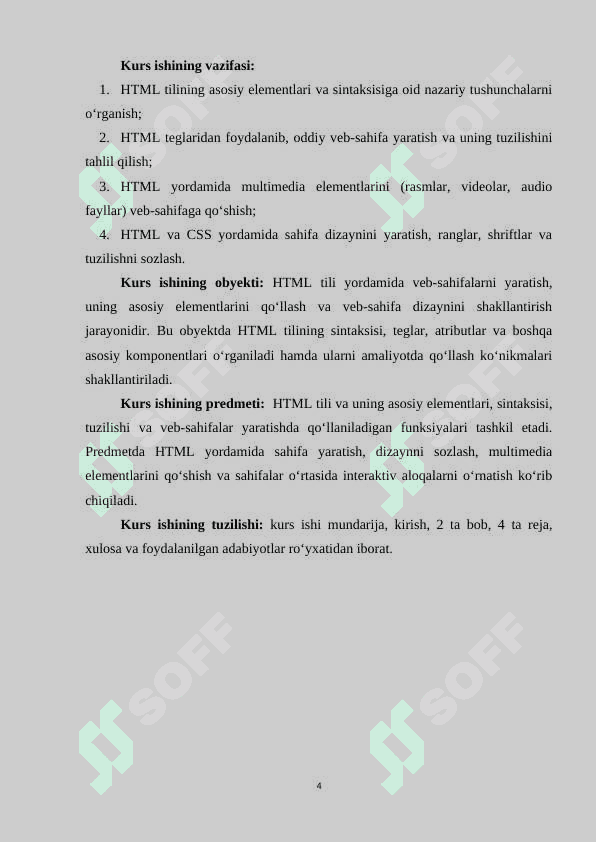 HTML TILIGA KIRISH, UNING ASOSIY ELEMENTLARI, TENG TUSHUNCHASI 3