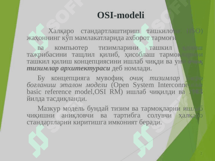 OSI modeliOSI modeli 2